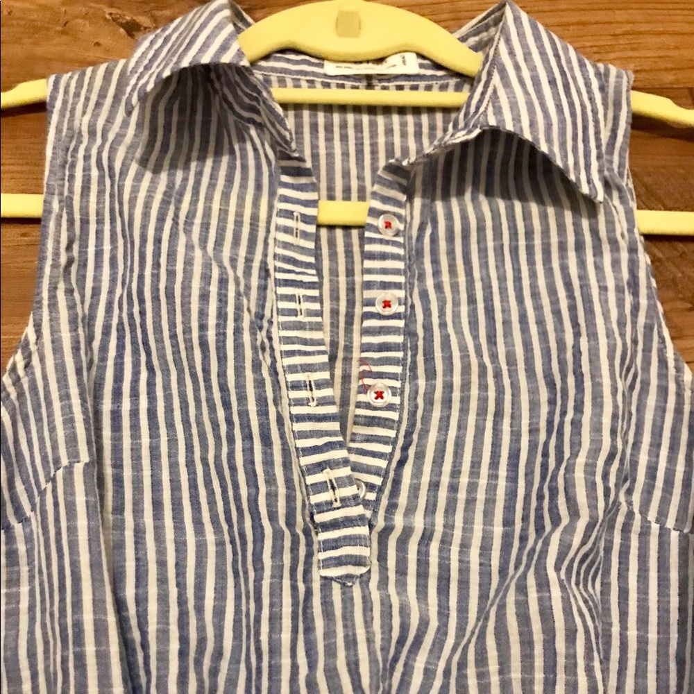 Light blue stripped summer dress
